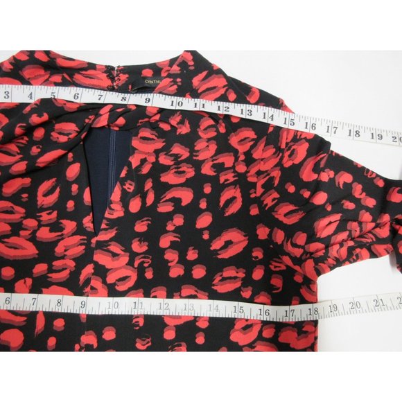 Cynthia Steffe animal print twist neck shift dress - Picture 9 of 12